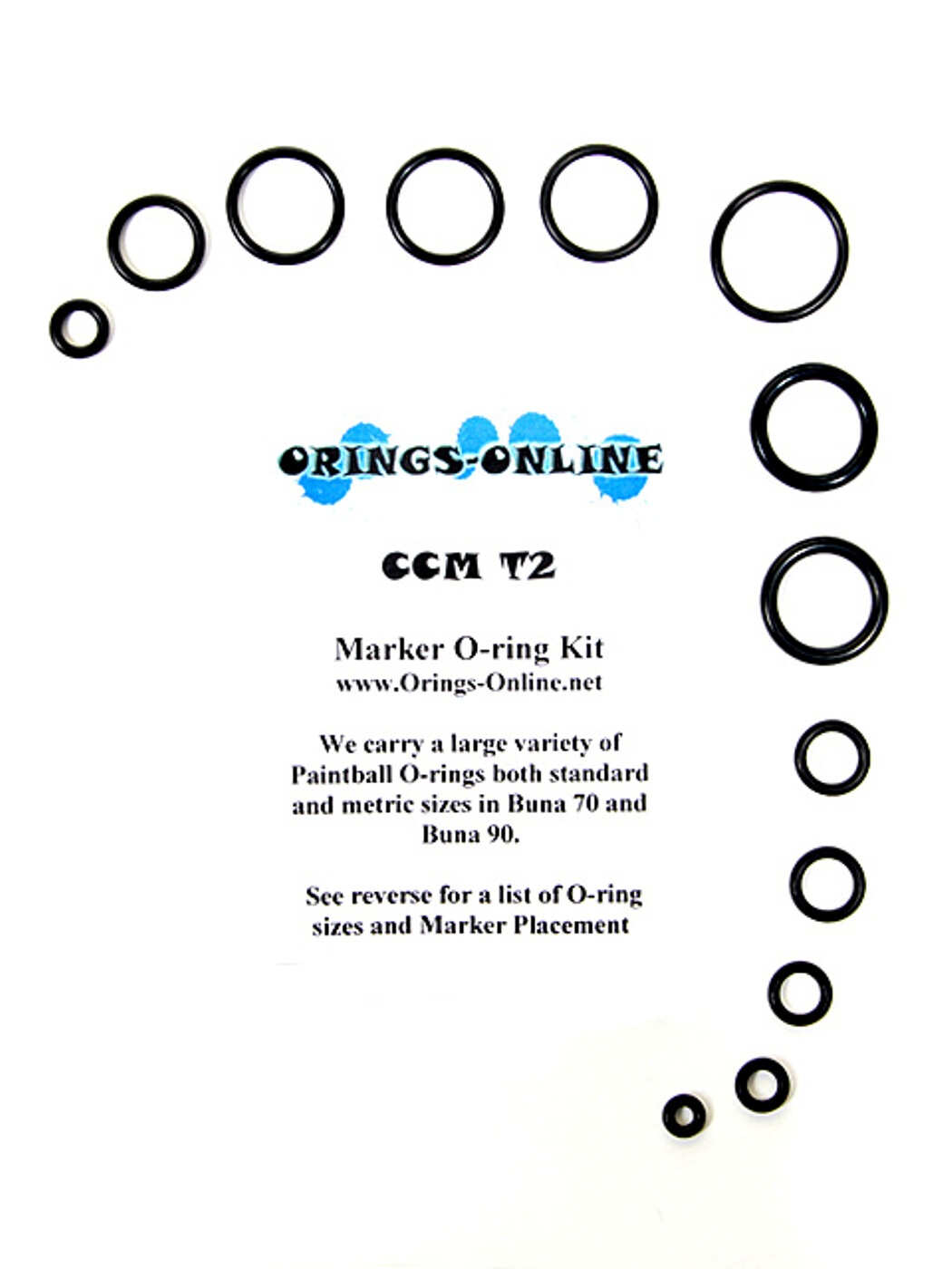 CCM T2 Chipley Custom Machine Marker O-ring Kit